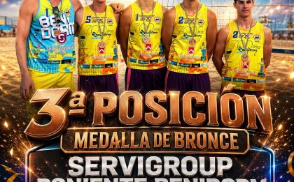 EL SERVIGROUP PONIENTE BENIDORM FIRMA UN MERITORIO BRONCE EN LA PRIMERA PRUEBA AUTONOMICA CADETE DE VOLEY PLAYA EN ALICANTE